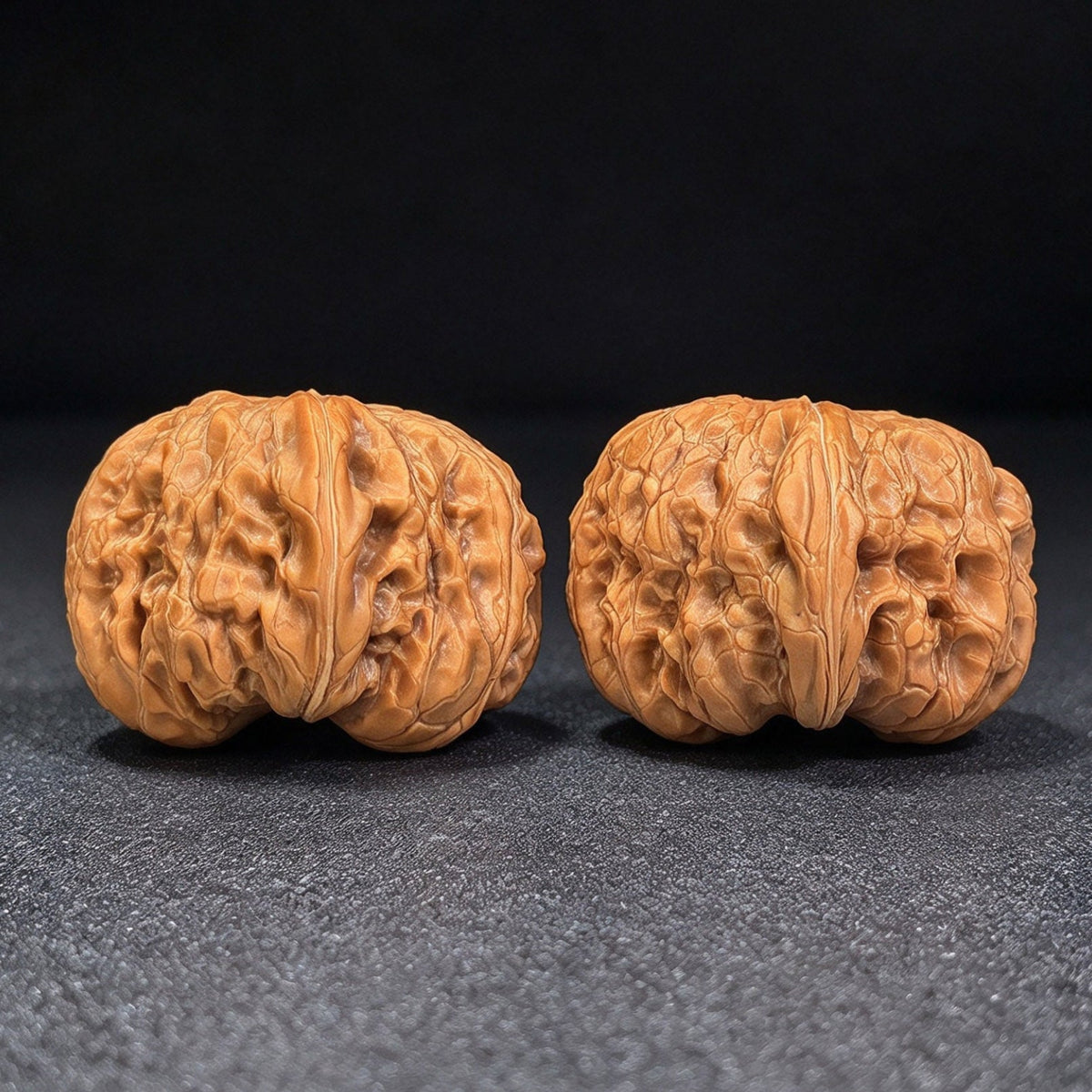 Large Ludagun Gongqiao Wenwan Walnuts Pair | Natural Bridge-Like Form | 43.0mm × 50.0mm | LDG-CWC5E - ThePatinaProject