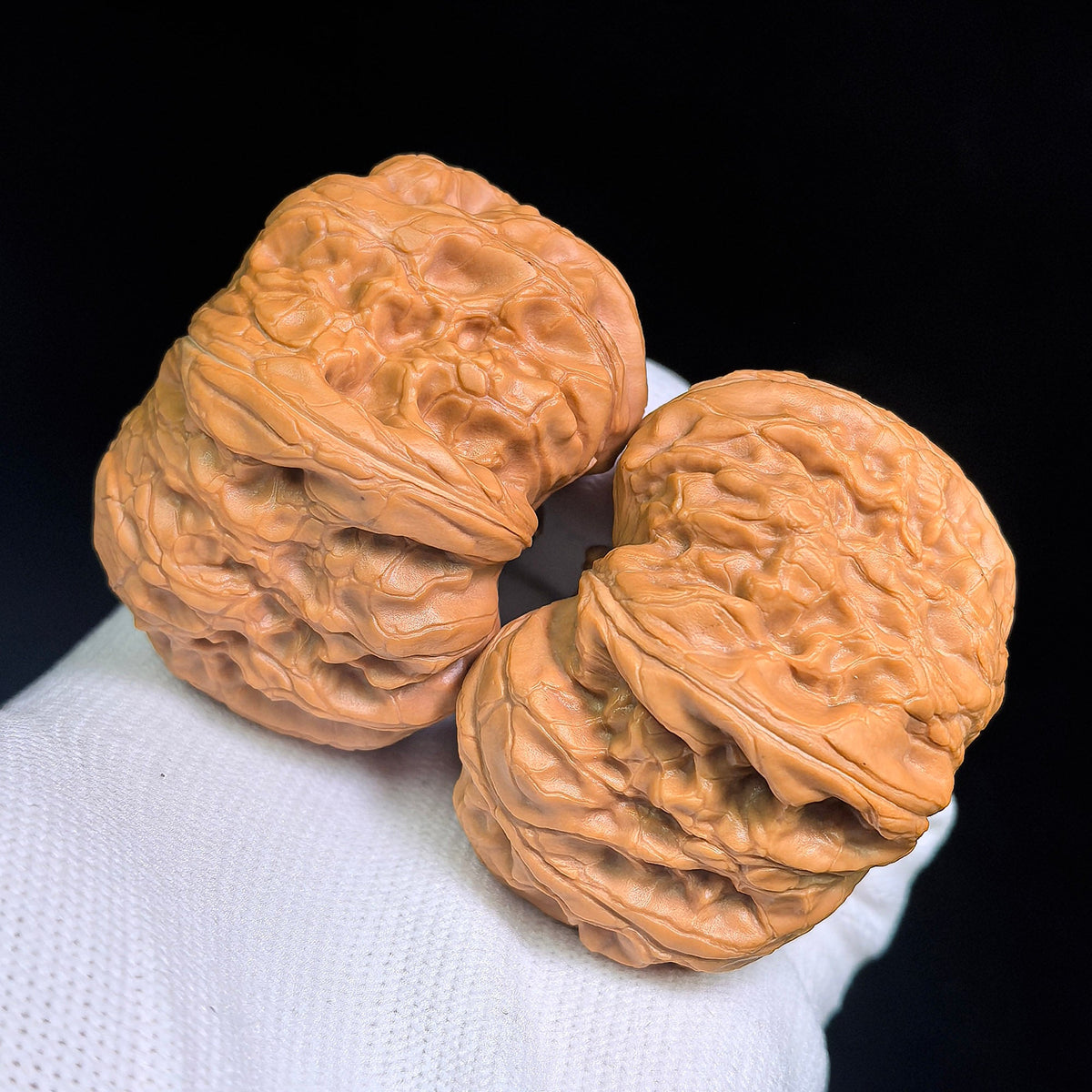 Large Ludagun Gongqiao Wenwan Walnuts Pair | Natural Bridge-Like Form | 43.0mm × 50.0mm | LDG-CWC5E - ThePatinaProject