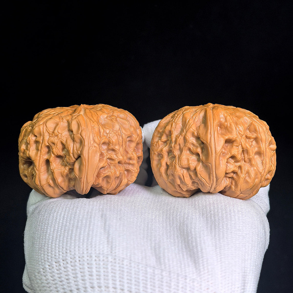 Large Ludagun Gongqiao Wenwan Walnuts Pair | Natural Bridge-Like Form | 43.0mm × 50.0mm | LDG-CWC5E - ThePatinaProject