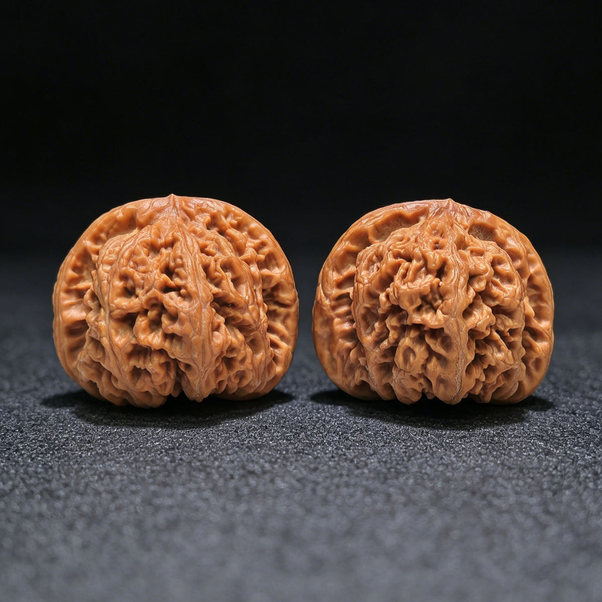 "Large Thick Rib" Dacujin Wenwan Walnuts Pair | 48.0mm x 47.0mm | DCJ-1551C - ThePatinaProject