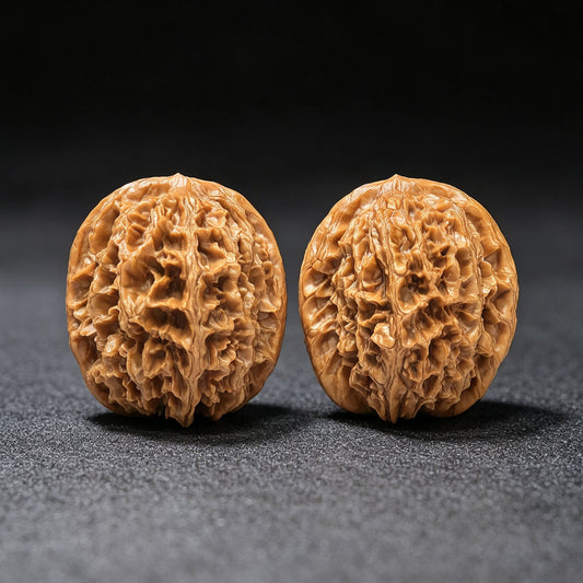 “Large Thorn” Da Ci Wenwan Walnut Pair | Bold Deep-Textured Profile | 43.0mm x 46.0mm | DC-1102 - ThePatinaProject