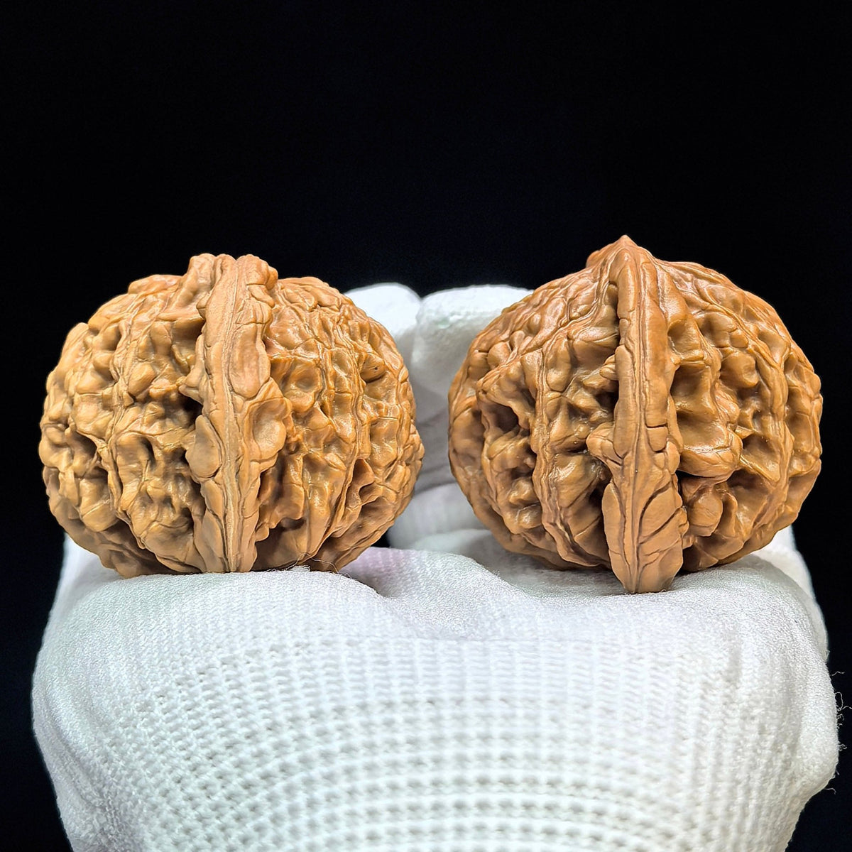 "Liger" Shihushou Low-Profile Wenwan Walnuts Pair | 49.0mm x 45.0mm | SFS-1501C - ThePatinaProject