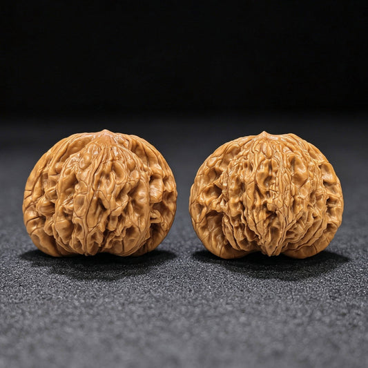 "Liger" Shihushou Low-Profile Wenwan Walnuts Pair | 49.0mm x 45.0mm | SFS-1501C - ThePatinaProject