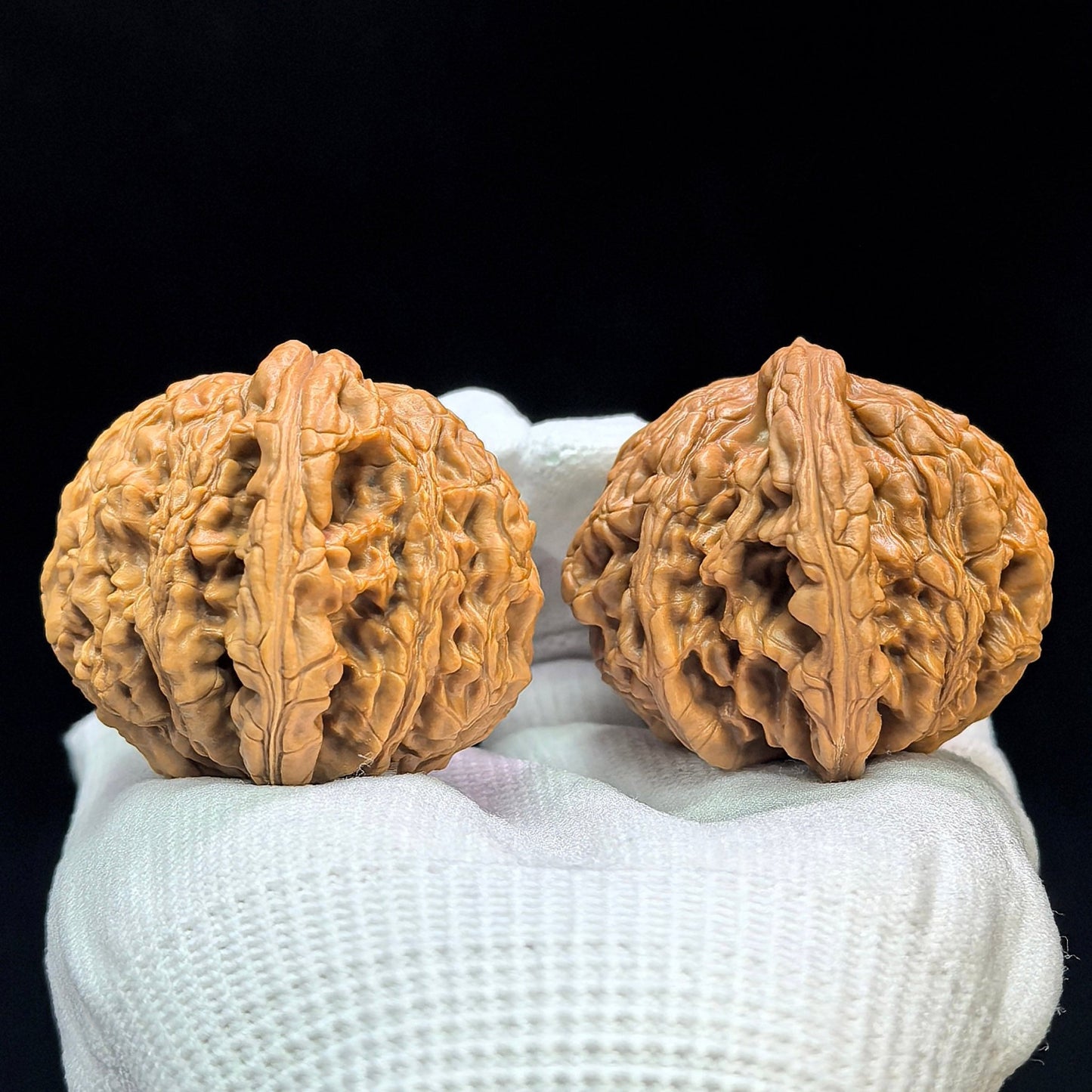 "Liger" Shihushou Low-Profile Wenwan Walnuts Pair | 49.0mm x 45.0mm | SFS-1501C - ThePatinaProject