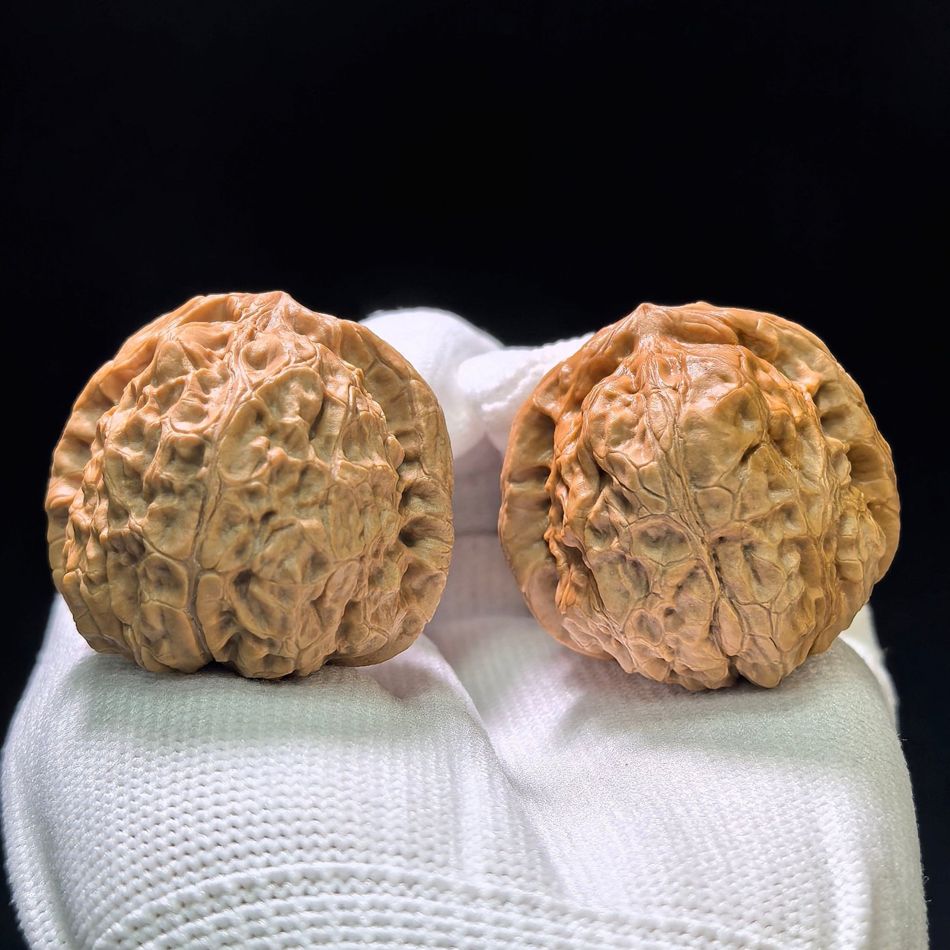 "Little Pumpkin Mound" Xiao Nanguadun Low-Profile Wenwan Walnuts Pair | 36.0mm x 38.0mm | NGD-1105 - ThePatinaProject
