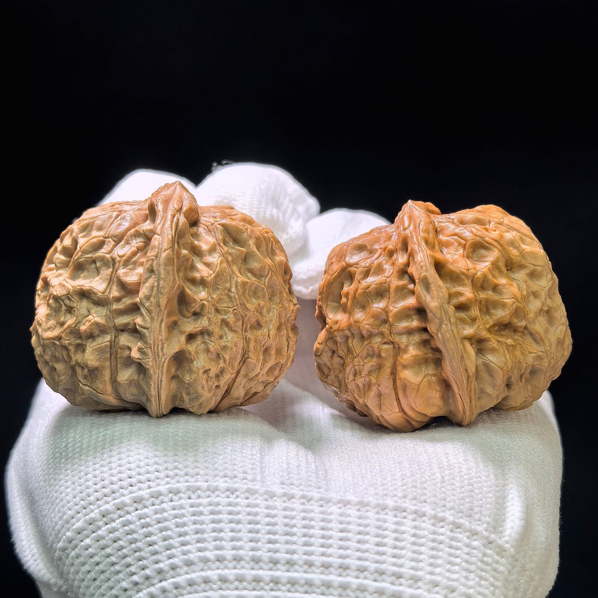 "Little Pumpkin Mound" Xiao Nanguadun Low-Profile Wenwan Walnuts Pair | 36.0mm x 38.0mm | NGD-1105 - ThePatinaProject