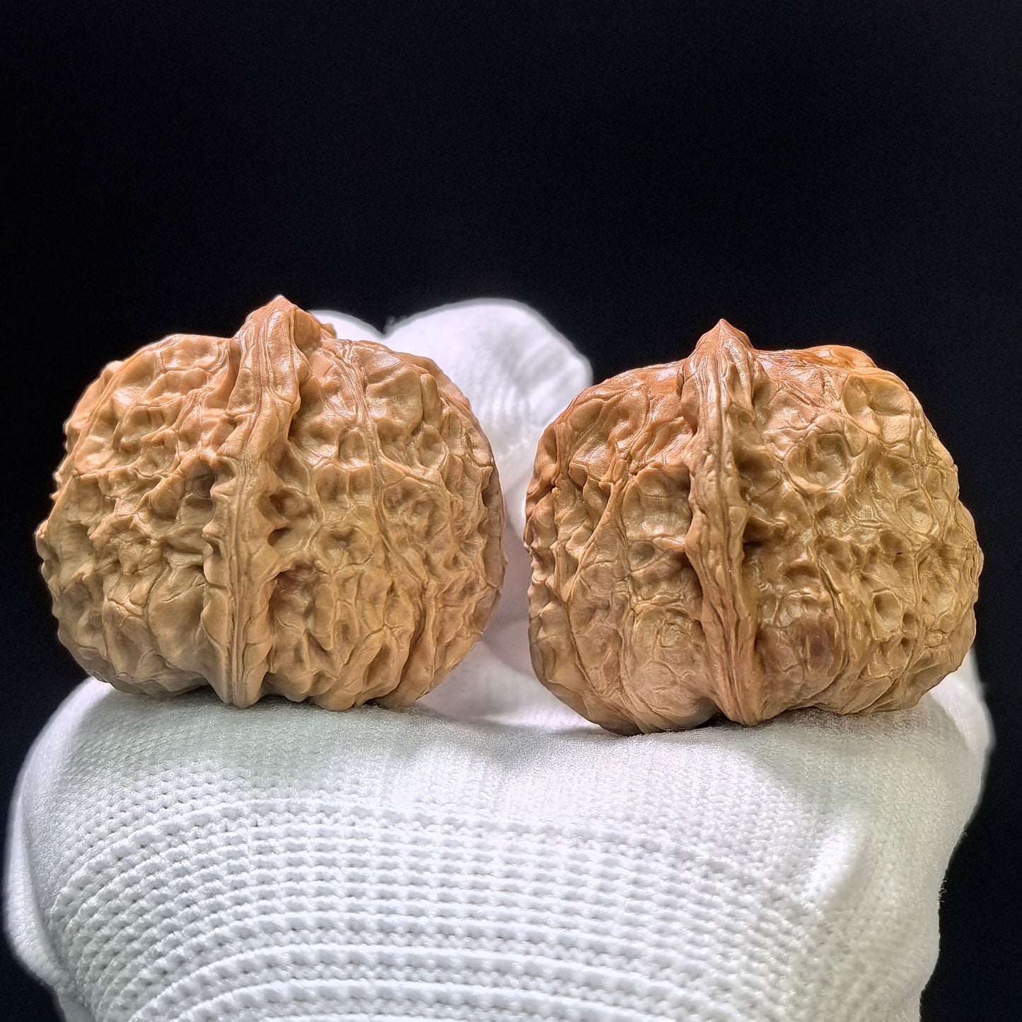 "Little Pumpkin Mound" Xiao Nanguadun Low-Profile Wenwan Walnuts Pair | 36.0mm x 38.0mm | NGD-1105 - ThePatinaProject