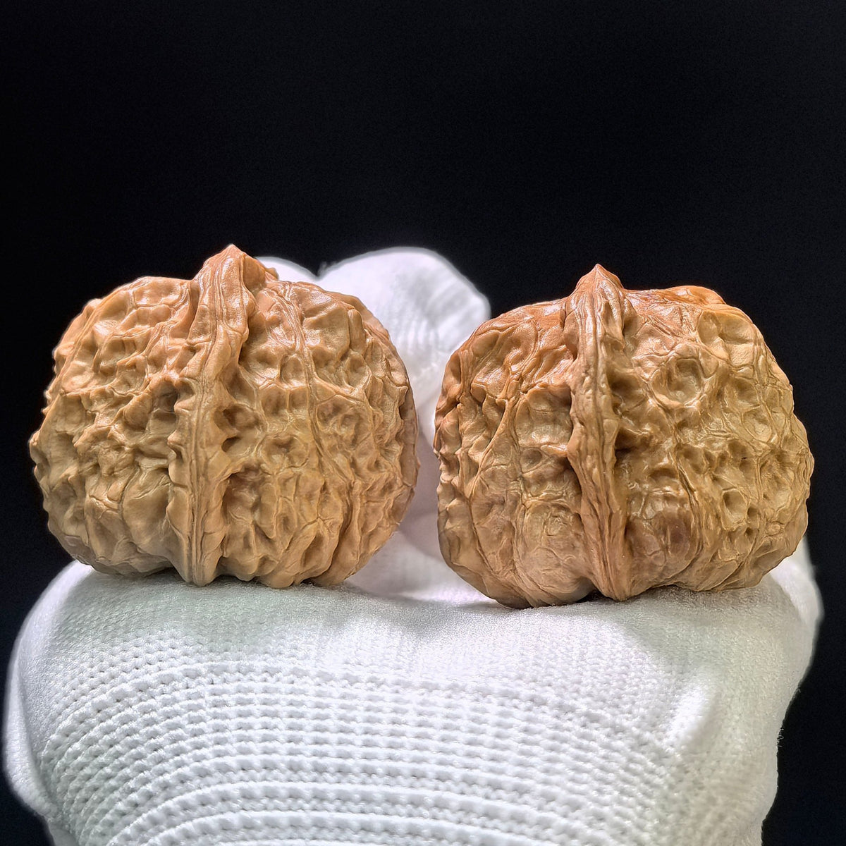 "Little Pumpkin Mound" Xiao Nanguadun Low-Profile Wenwan Walnuts Pair | 36.0mm x 38.0mm | NGD-1105 - ThePatinaProject