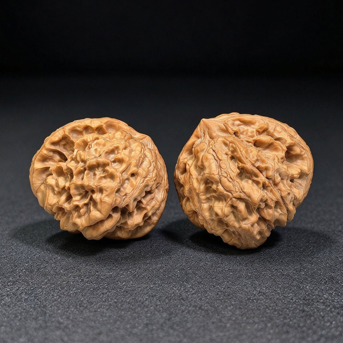 "Long Ding Tian Can Jiao / Dragon Tripod Crippled Foot" Heirloom Collection Wenwan Walnuts Pair | 50.0mm x 48.0mm | LDTC-C1C1E - ThePatinaProject
