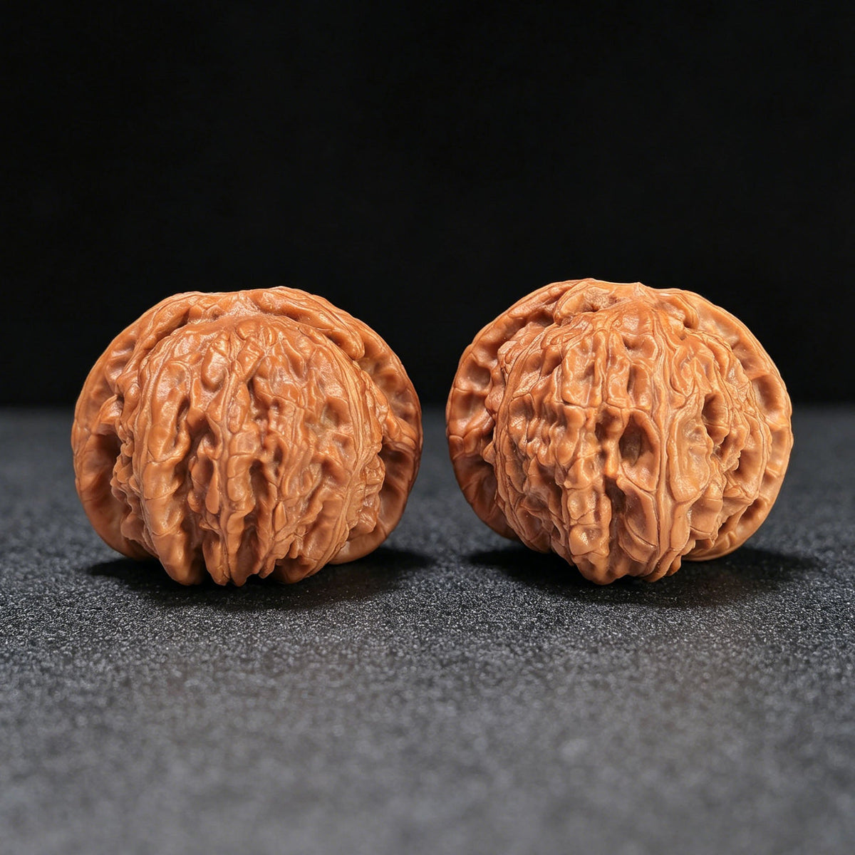 Low-Apex White Lion Head (Men Jian Bai Shi Zi) Scholar Walnuts Pair | Premium Select 45.0mm x 46.0mm | Classic Deep-Belly Format | Stock ID: BSJ-1303C - ThePatinaProject