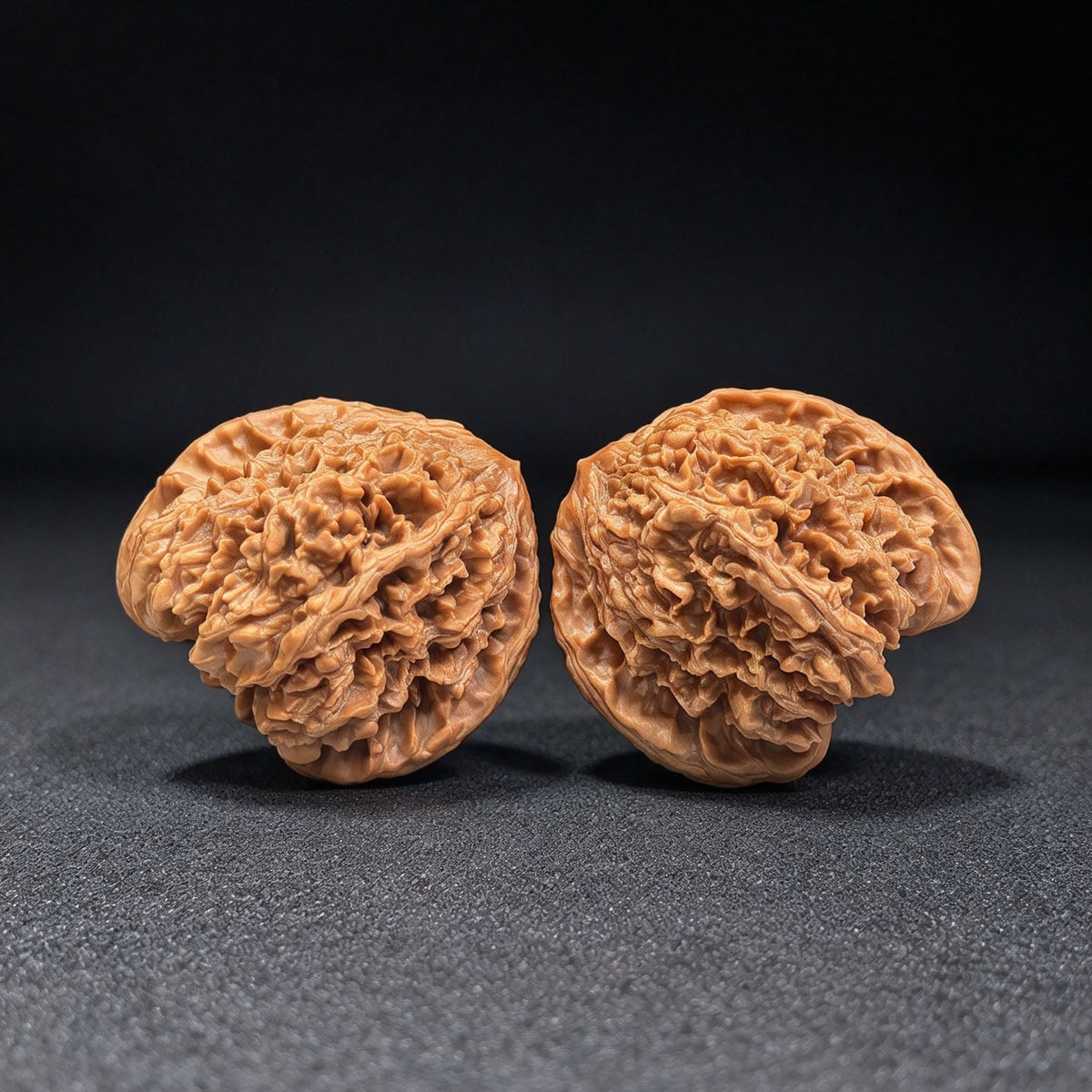 "Man Tian Xing Tian Can Jiao / Starry Night Footed Base" Heirloom Collection Wenwan Walnuts Pair | 43.0mm x 41.0mm | MXTC-C1C8E - ThePatinaProject