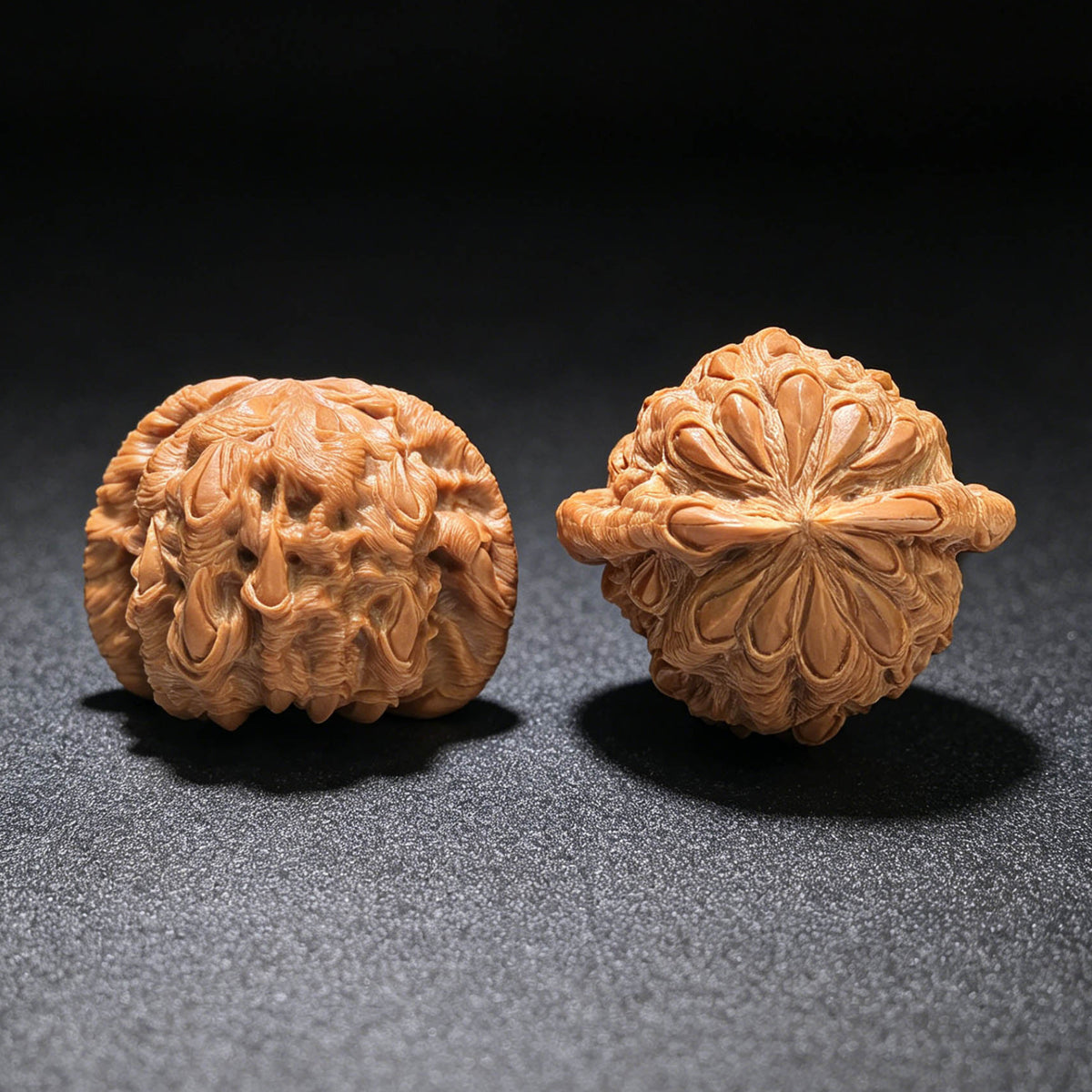 Master Li Fengguang Hand-Carved "Devouring Lion" White Lion Head (Bai Shi Zi) Scholar Walnuts Pair | Grand 44.0mm x 41.0mm | Ultimate Collector Grade Masterpiece | Stock ID: BSZTSDK-CG213E - ThePatinaProject