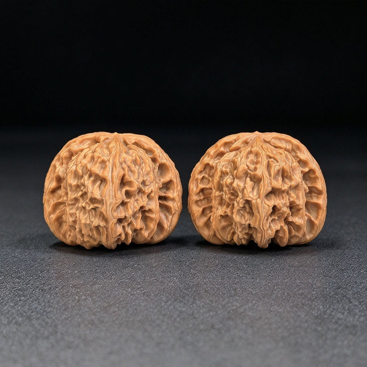 "Men Jian Bai Shi Zi / Flat-Tip White Lion" Heirloom Collection Wenwan Walnuts Pair | 46.0mm x 44.0mm | MJBSZ-1001 - ThePatinaProject