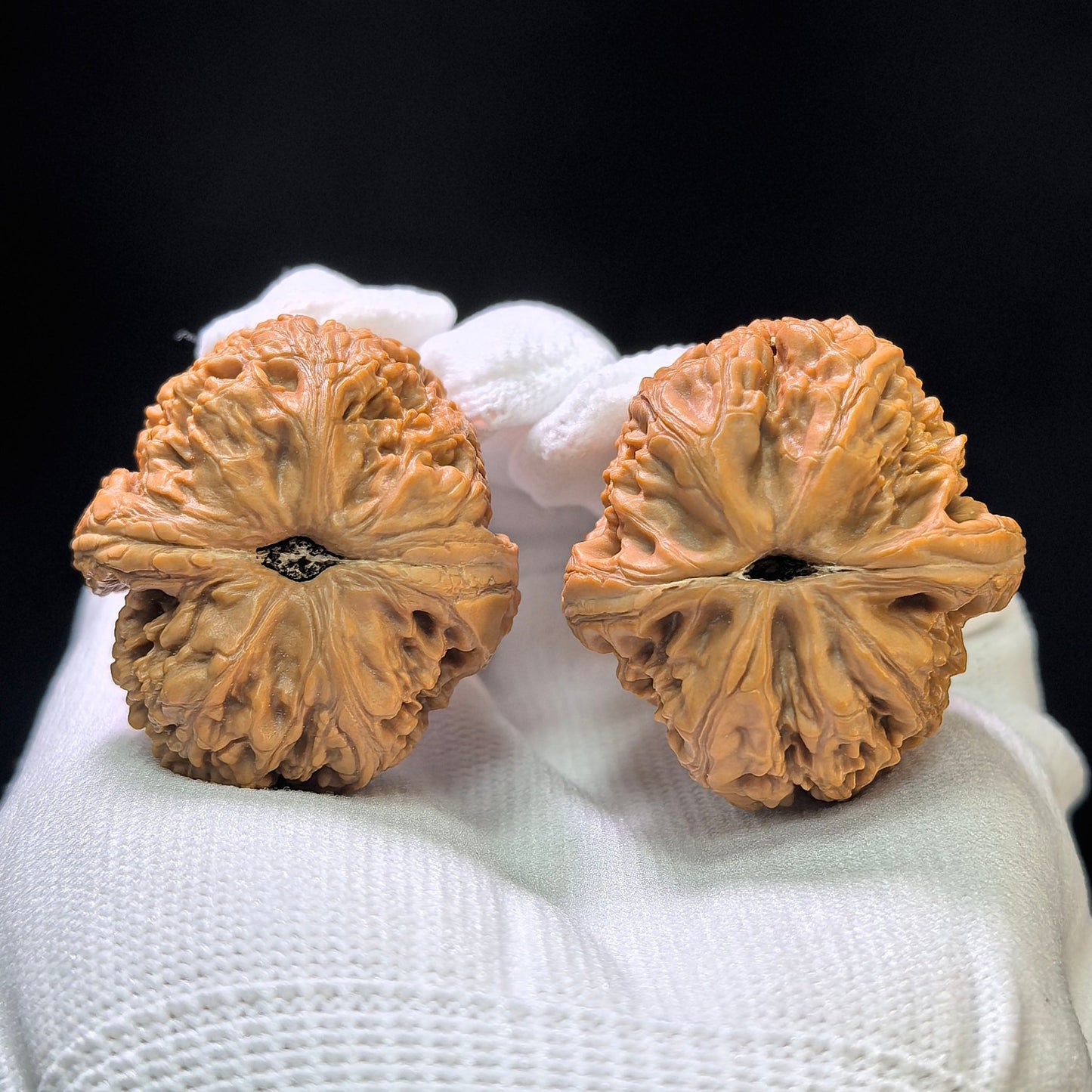 "Meteorite Ingot" Yinshi Yuanbao Pocket Low-Profile Wenwan Walnuts Pair | 36.0mm x 38.0mm | YSYB-1103 - ThePatinaProject