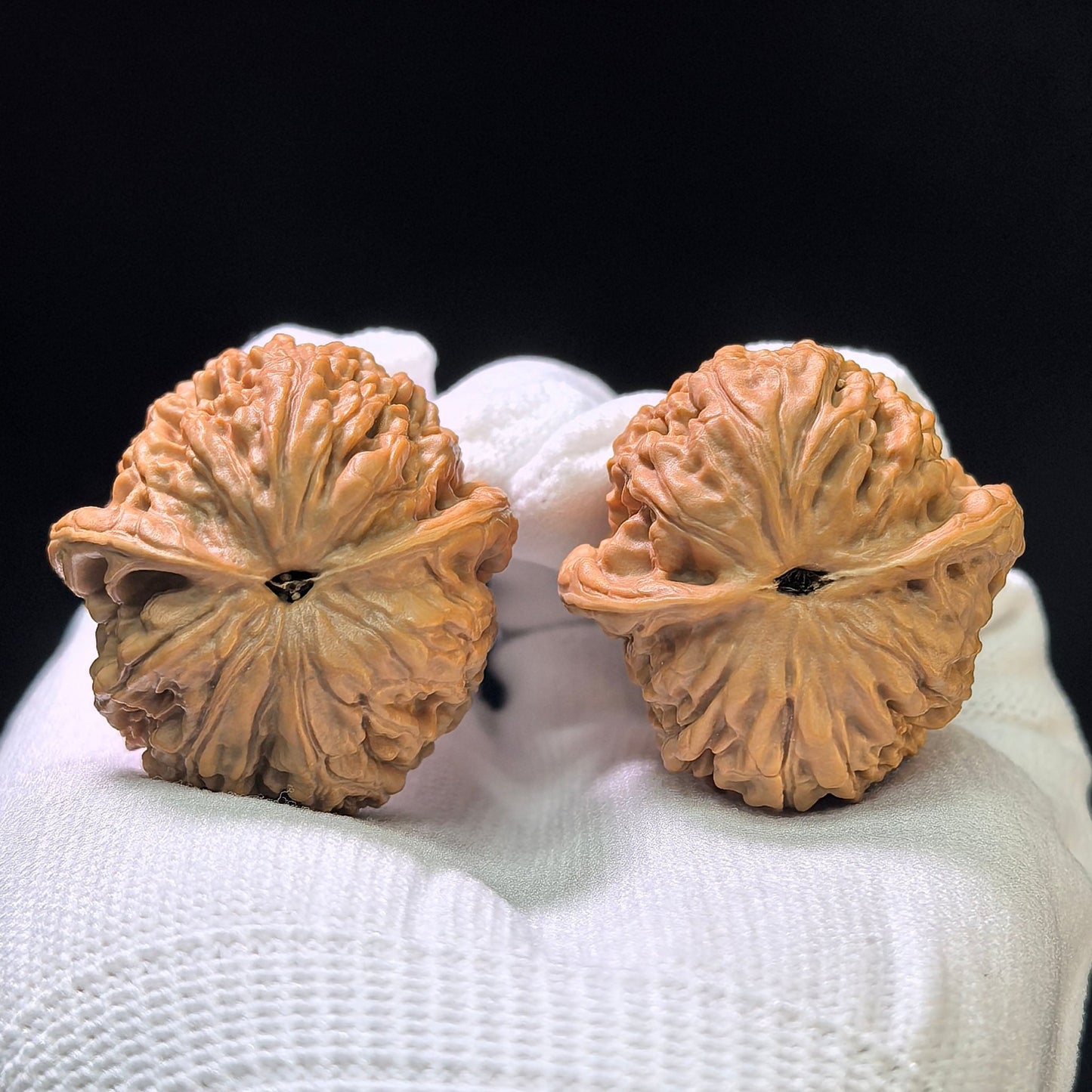 "Meteorite Ingot" Yuanshi Yuanbao Low-Profile Wenwan Walnuts Pair | 36.0mm x 36.0mm | YSYB-1102 - ThePatinaProject