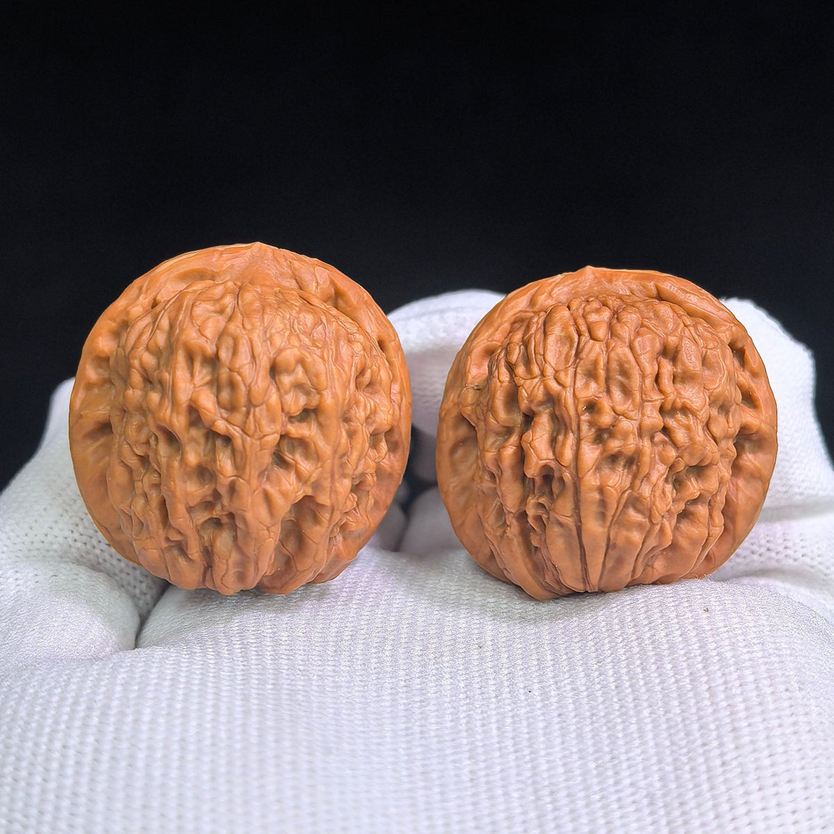 "Meteorite Sycee Ingot" Yuanshi Yuanbao YSYB-SY1D5 Low-Profile Wenwan Walnuts Pair | 35.0mm x 35.0mm | YSYB-SY1D5 - ThePatinaProject