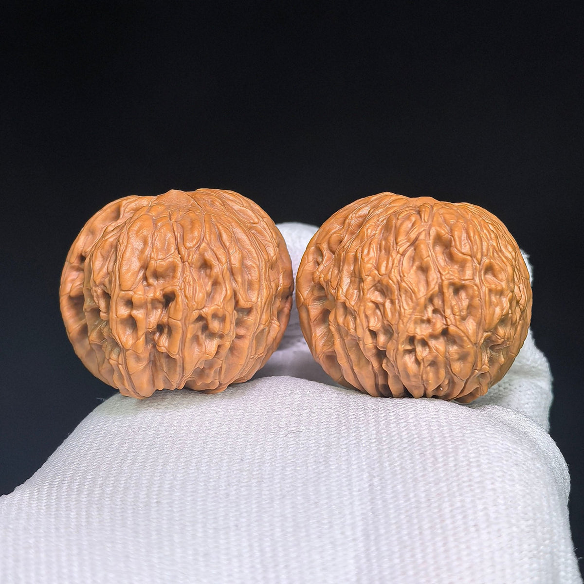 Millstone “Flying Snake” Collector-Grade Wenwan Walnut Pair — 37.0mm x 36.0mm | MOFS-1201E - ThePatinaProject