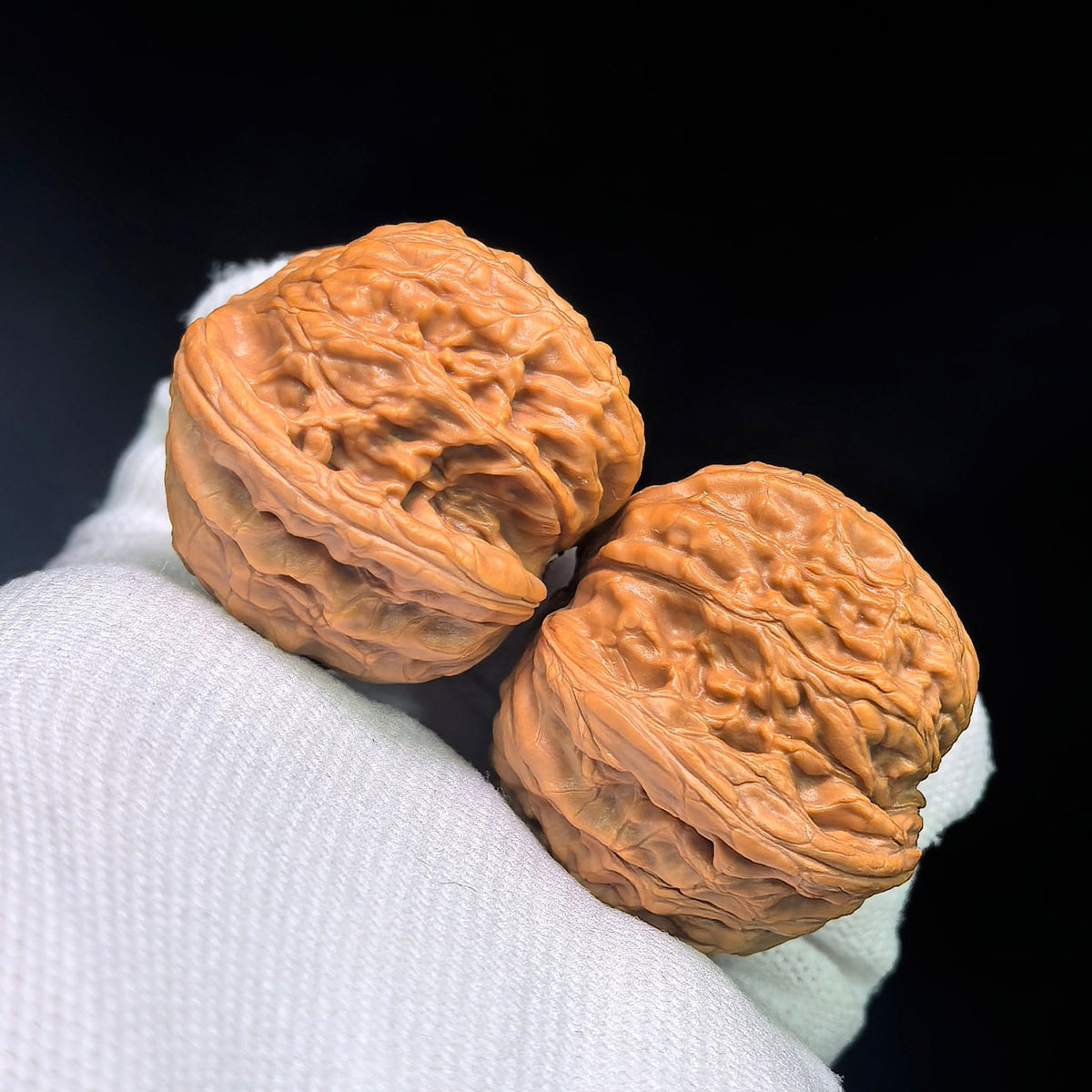 Millstone “Flying Snake” Collector-Grade Wenwan Walnut Pair — 37.0mm x 36.0mm | MOFS-1201E - ThePatinaProject