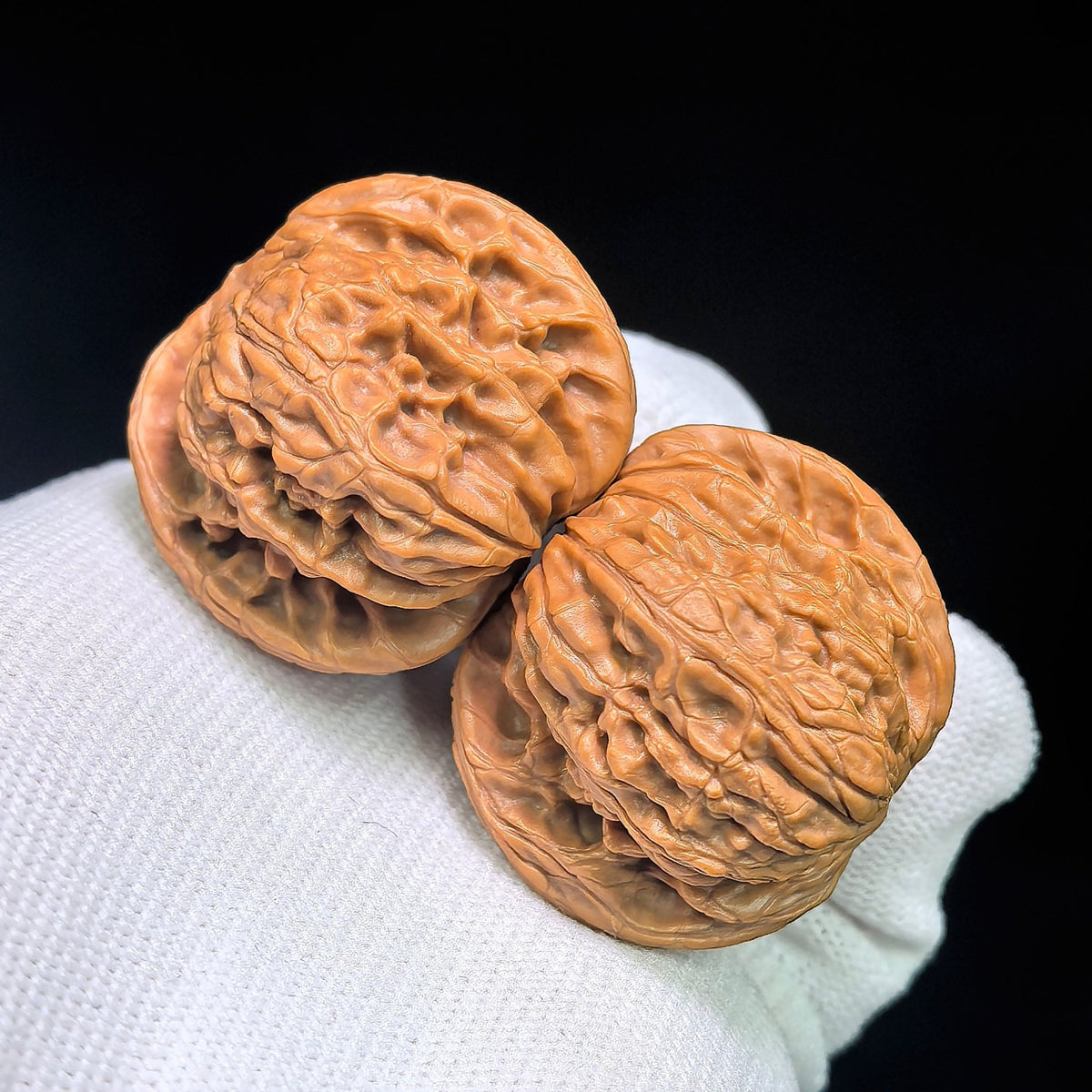 Millstone “Flying Snake” Collector-Grade Wenwan Walnut Pair — 37.0mm x 36.0mm | MOFS-1201E - ThePatinaProject