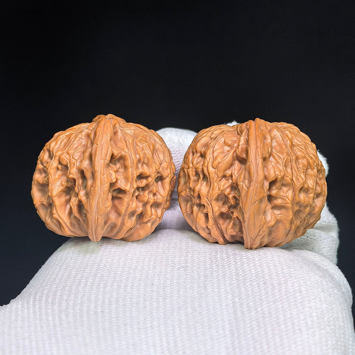 Millstone “Flying Snake” Collector-Grade Wenwan Walnut Pair — 37.0mm x 36.0mm | MOFS-1201E - ThePatinaProject