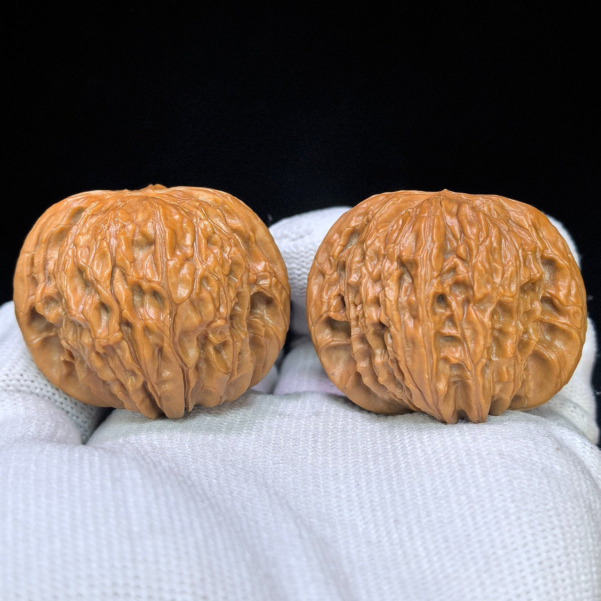 "Millstone" Mopan MB-17F4 Low-Profile Wenwan Walnuts Pair | 40.0mm x 37.0mm | MB-17F4 - ThePatinaProject