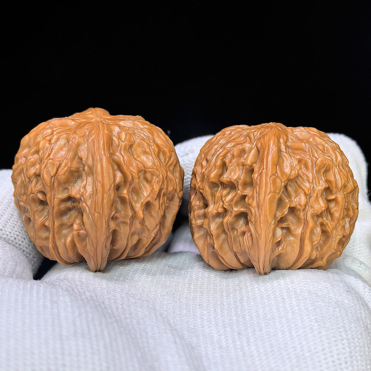 "Millstone" Mopan MB-17F4 Low-Profile Wenwan Walnuts Pair | 40.0mm x 37.0mm | MB-17F4 - ThePatinaProject