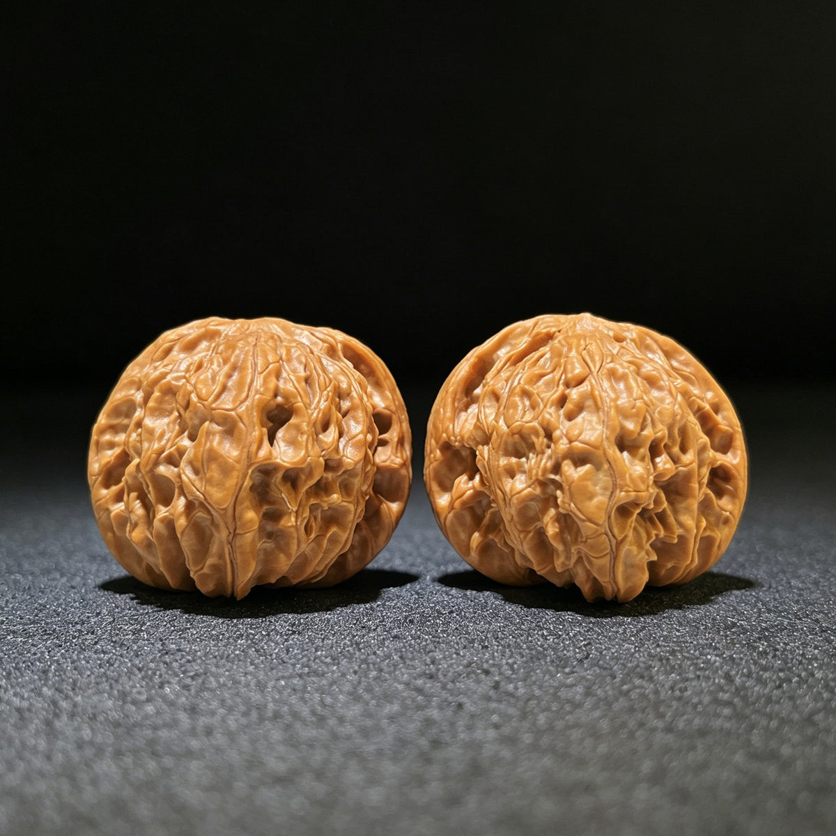 "Millstone" Mopan Wenwan Walnuts (Pair) | 41.0mm x 40.0mm | Stock ID: MP-1112 - ThePatinaProject