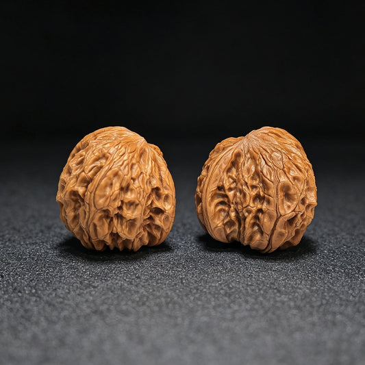 "Millstone Vulture" Mopan Zuoshandiao Special Mutation Wenwan Walnuts Pair | 36.0mm x 36.0mm | MPZSD-C233E - ThePatinaProject