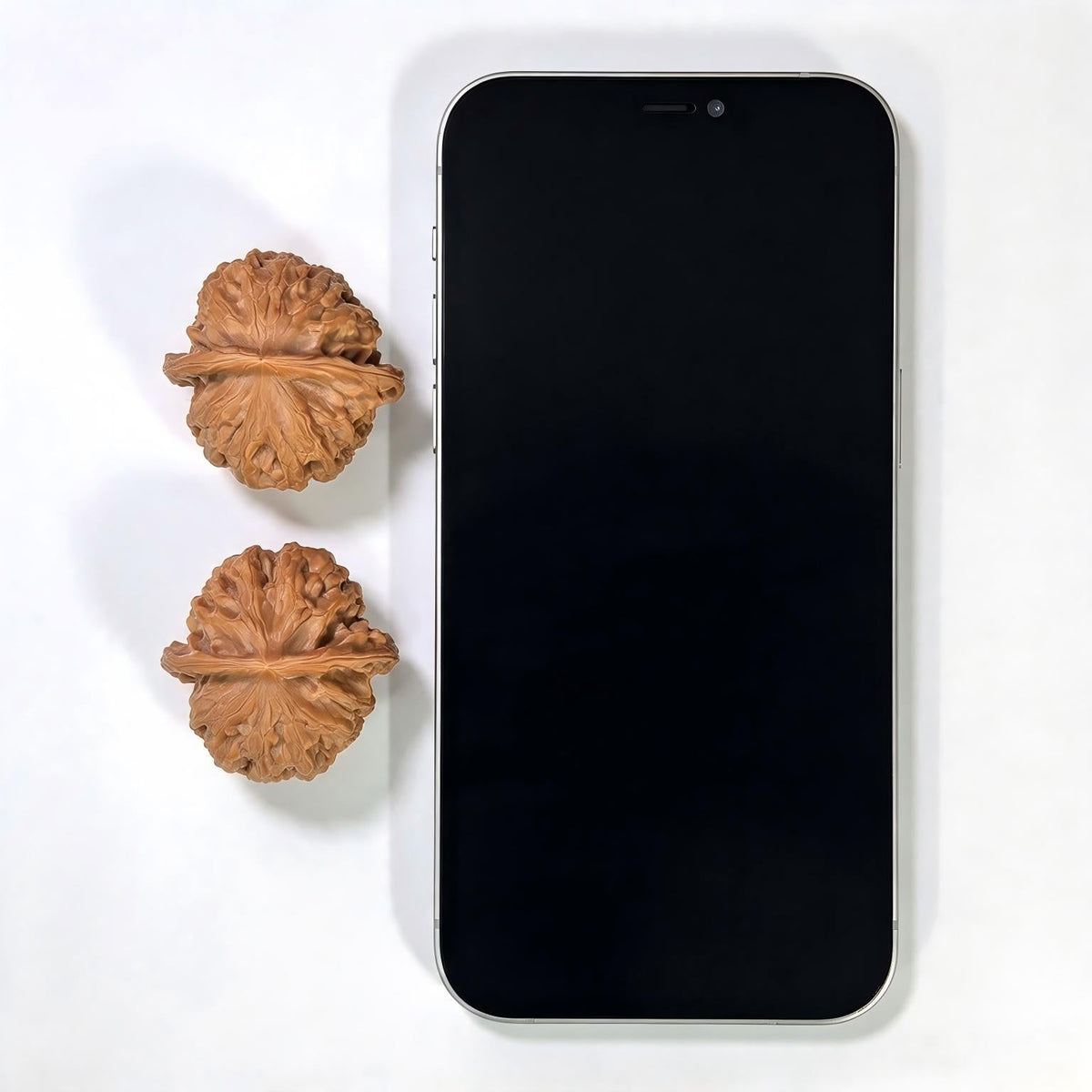 Mini Gold Ingot Yuanbao Wenwan Walnut Pair | Compact Ingot Form | 36.0mm × 36.0mm | XZPGYB-17D0 - ThePatinaProject
