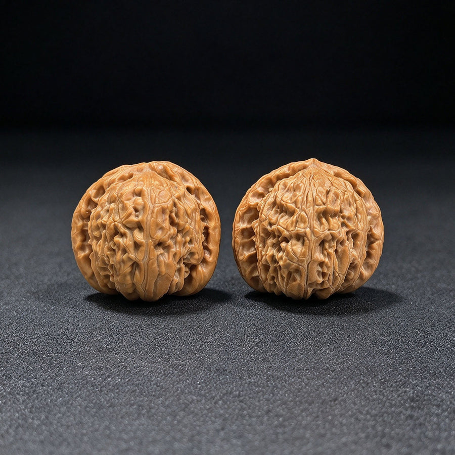 31mm miniature White Lion Wenwan walnut pair BSJ-SY1H5