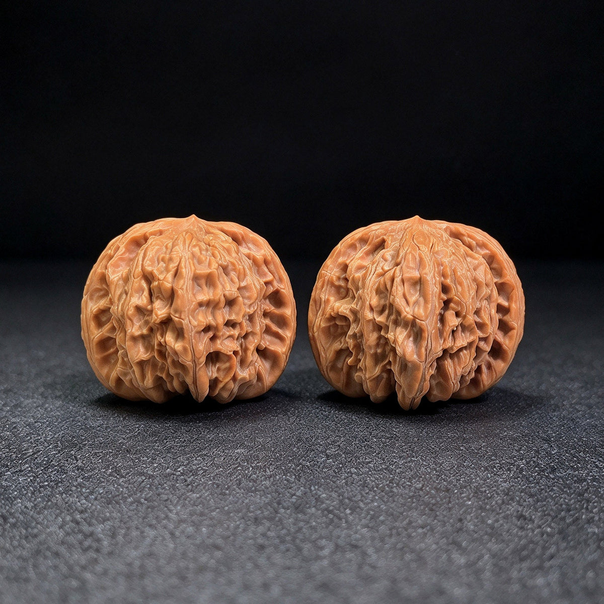 Mopan Wenwan Walnuts Pair | Compact Rounded Form | 39.0mm × 35.0mm | MP-1004 - ThePatinaProject