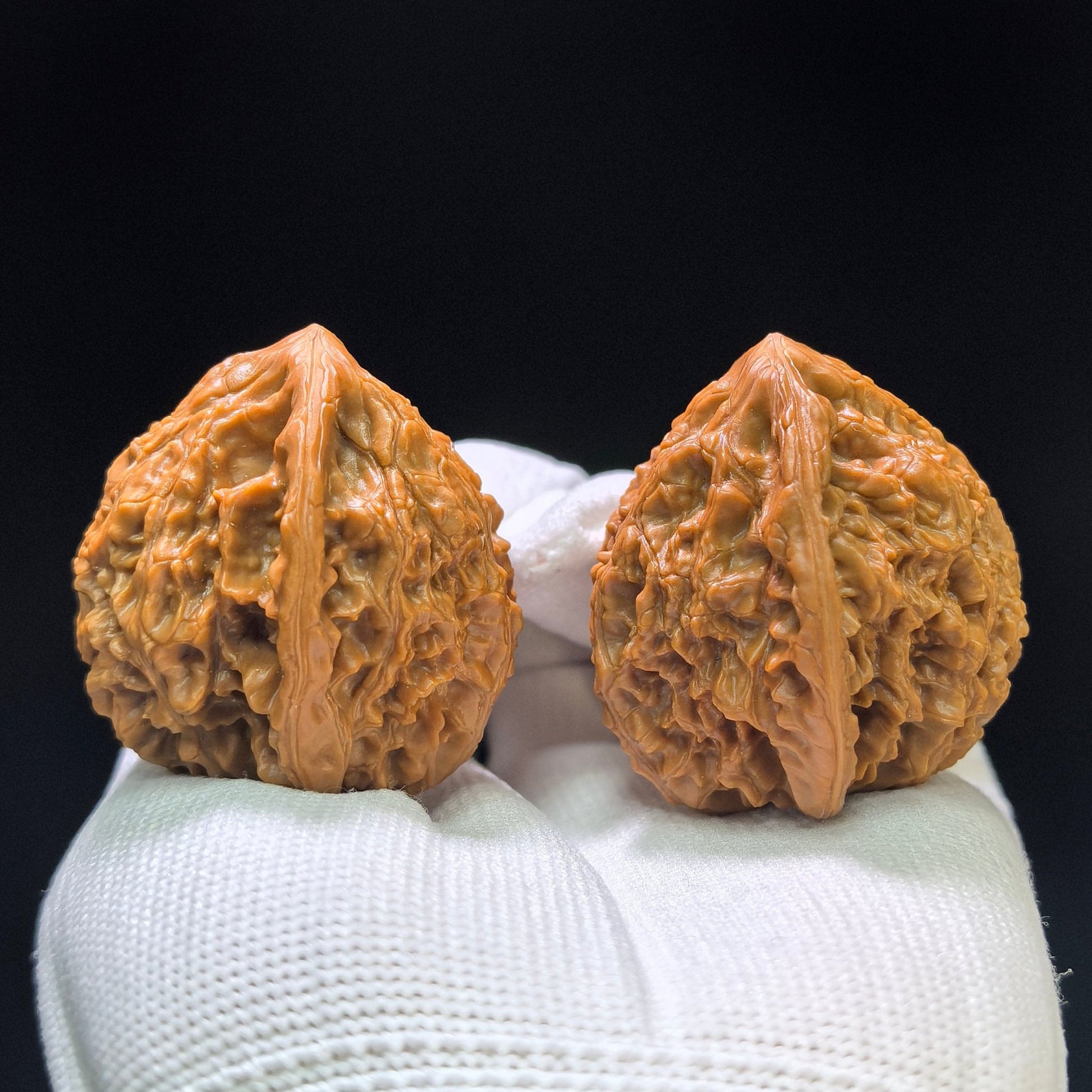 "Mountain Harvest" Old-Growth Low-Profile Wenwan Walnuts Pair | 39.0mm x 38.0mm | YS-1104 - ThePatinaProject