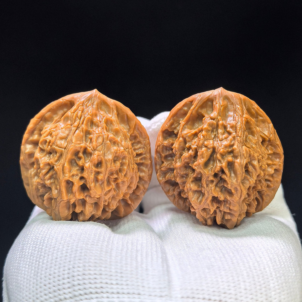 "Mountain Harvest" Old-Growth Low-Profile Wenwan Walnuts Pair | 39.0mm x 38.0mm | YS-1104 - ThePatinaProject