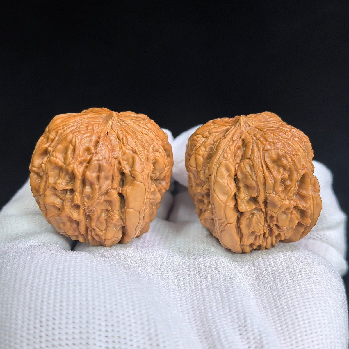 "Mountain Vulture Door Pier" (Mendun Zuo Shan Diao) Scholar Walnuts Pair | 36.0mm x 39.0mm | Deep-Belly Pocket Stance | Collector Grade Masterpiece | Stock ID: MD-SY1E5 - ThePatinaProject
