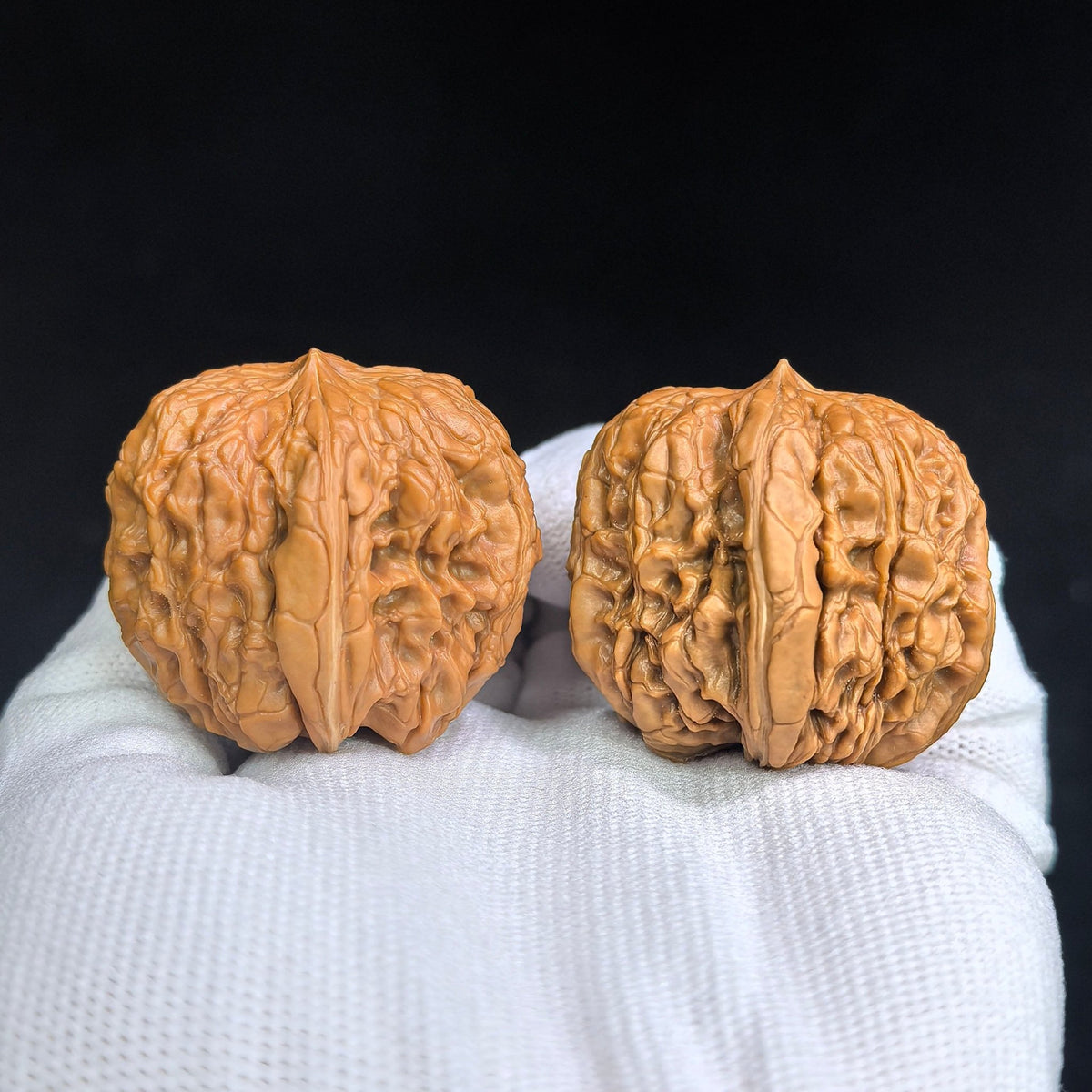 "Mountain Vulture Door Pier" (Mendun Zuo Shan Diao) Scholar Walnuts Pair | 36.0mm x 39.0mm | Deep-Belly Pocket Stance | Collector Grade Masterpiece | Stock ID: MD-SY1E5 - ThePatinaProject