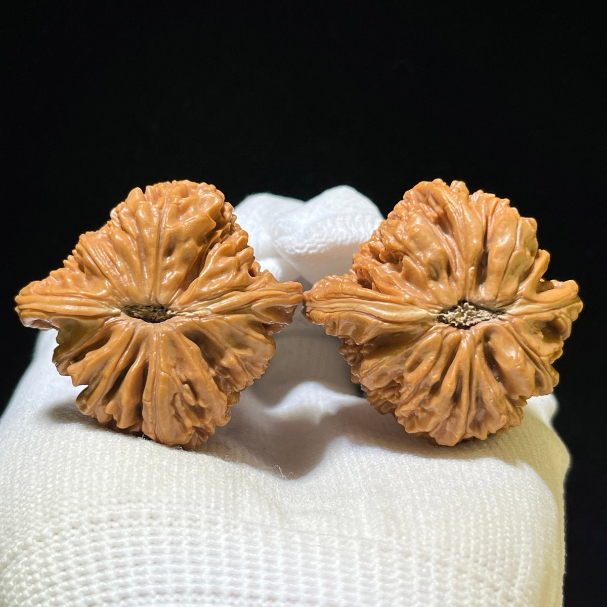 "Nanjiangshi Lionhead" Nanjiangshi NJS-1111 Low-Profile Wenwan Walnuts Pair | 39.0mm x 37.0mm | NJS-1111 - ThePatinaProject