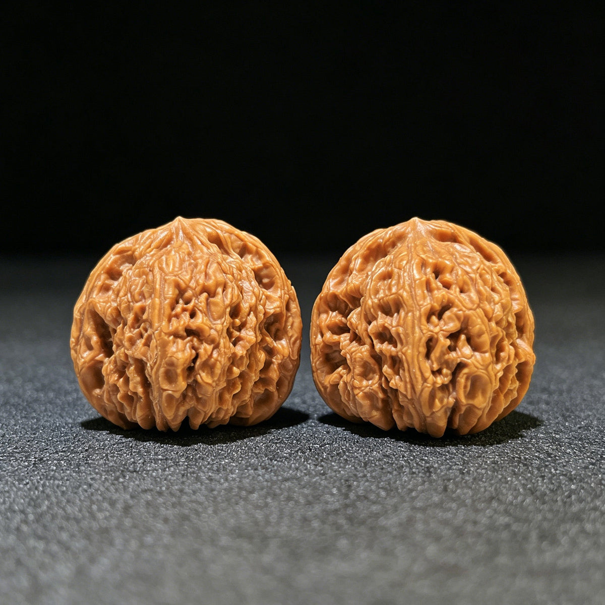 "Nanjiangstone" Nanjiangshi Wenwan Walnuts (Pair) | 41.0mm x 41.0mm | Stock ID: NJS-1105 - ThePatinaProject
