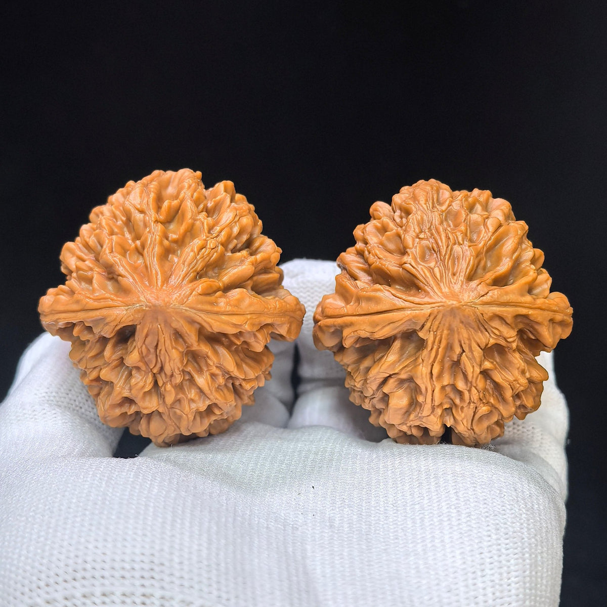 "Nine-Story Demon Tower" (Jiu Ceng Yao Ta) ZCS-1101 Collector Wenwan Walnuts Pair | 45.0mm x 47.0mm | Stock ID: ZCS-1101 - ThePatinaProject