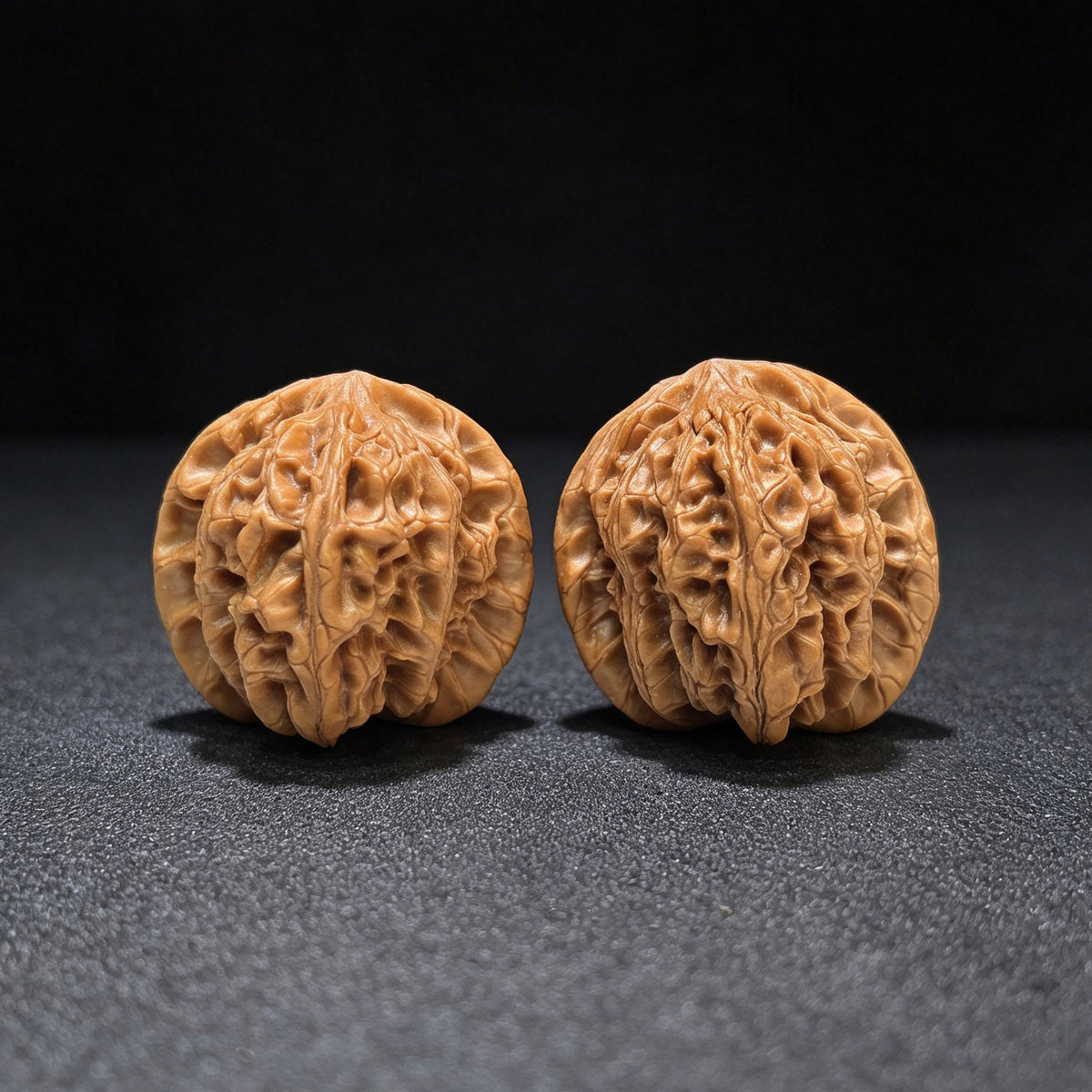 "Nuwa Stone" Nüwashi NWS-1601 Low-Profile Wenwan Walnuts Pair | 35.0mm x 34.0mm | NWS-1601 - ThePatinaProject