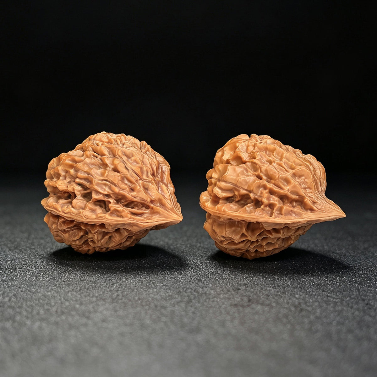 Official Hat “Woodpecker” Wenwan Walnut Pair — 34.0mm x 36.0mm | GMZF-1201E - ThePatinaProject