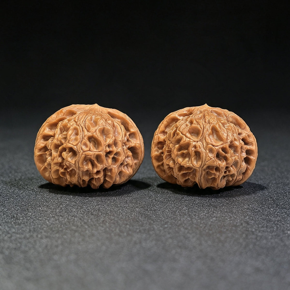 "Palace Lantern" Gongdeng GD-SY1A8 Low-Profile Wenwan Walnuts Pair | 40.0mm x 40.0mm | GD-SY1A8 - ThePatinaProject