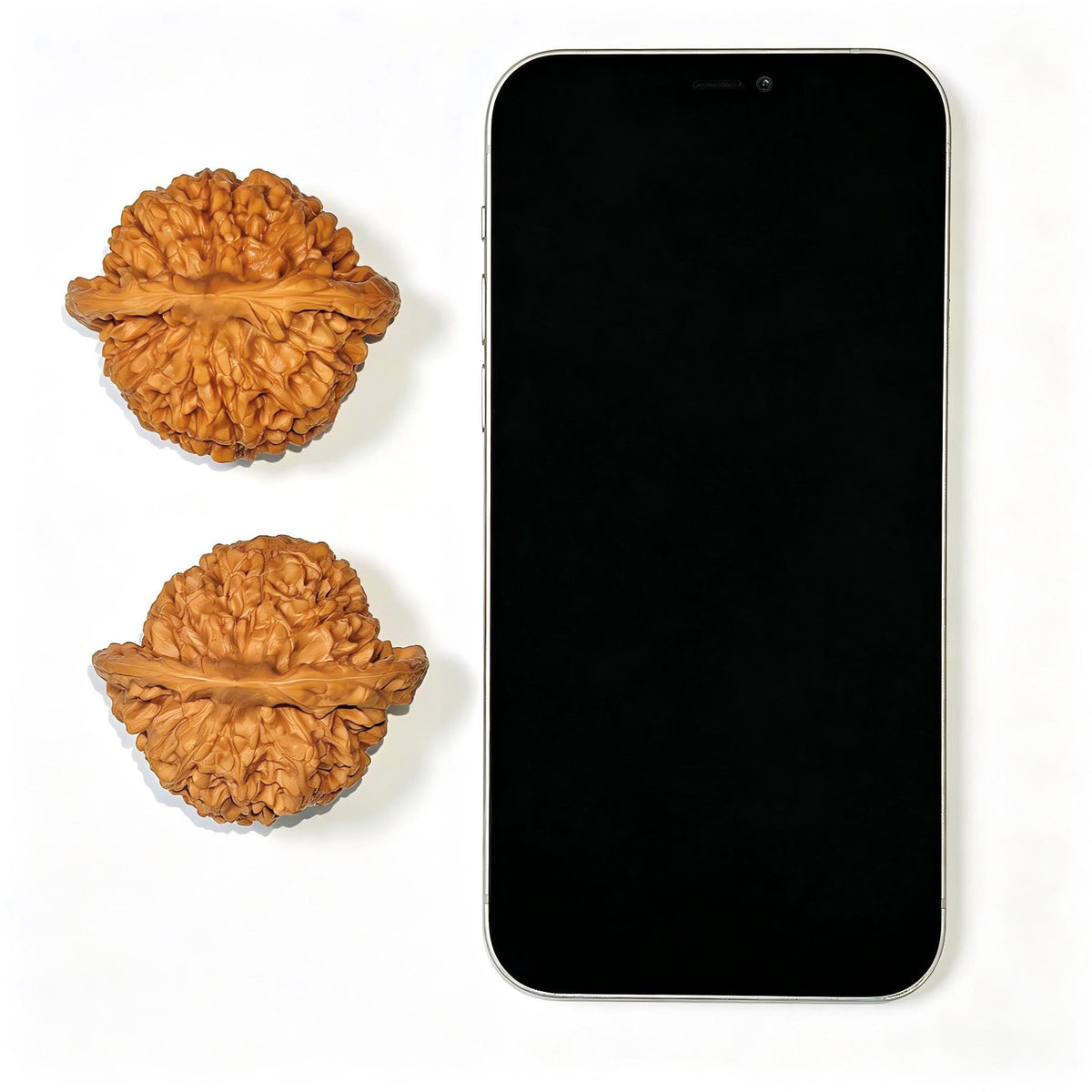 Peach-Heart Concave-Base Qilin Pattern Wenwan Walnut Pair | Bold Sculptural Form | 49.0mm × 43.0mm | TXBDQLW-17E0 - ThePatinaProject