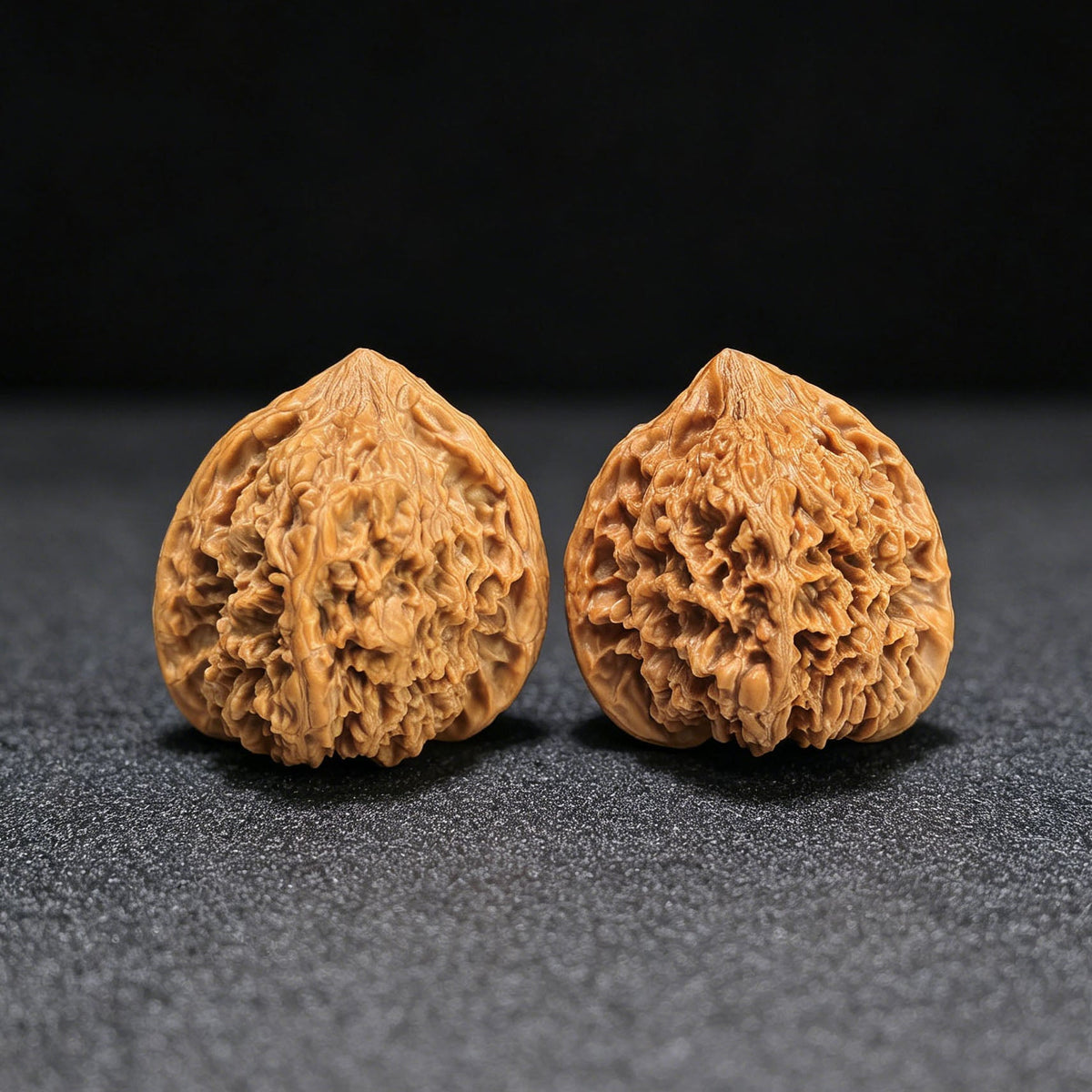 "Peach-Heart Concave Base Starry Sky" Taoxin Aodi Mantianxing Low-Profile Wenwan Walnuts Pair | 38.0mm x 37.0mm | MTX-1404 - ThePatinaProject