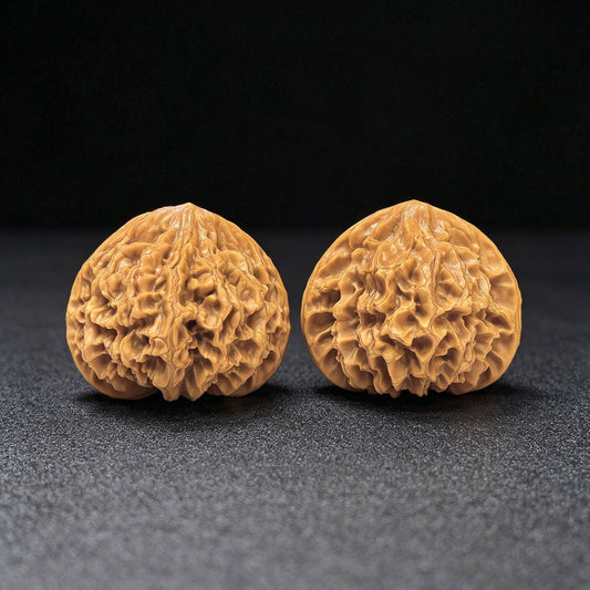 Peach-Heart Emperor Wenwan Walnut Pair — 49.0mm x 47.0mm | S-Grade | SLW-SY1C9 - ThePatinaProject