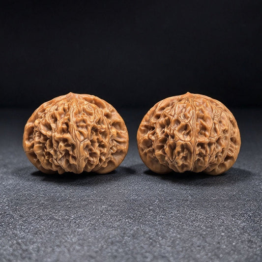 Peach-Heart Palace Lantern Wenwan Walnut Pair | 42.0mm × 38.0mm | TXGD-17A0C - ThePatinaProject