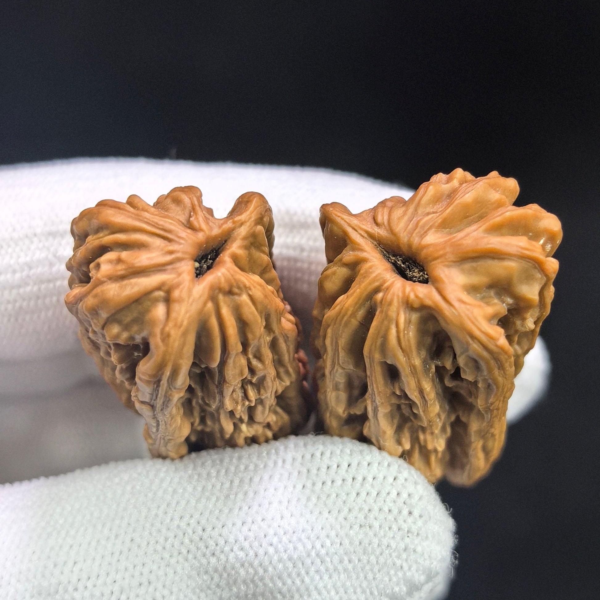 "Penguin Gold Bar" Qie Jintiao QEJT-CG244E Wenwan Walnuts Collector Pair | 21.0mm x 21.0mm | Stock ID: QEJT-CG244E - ThePatinaProject