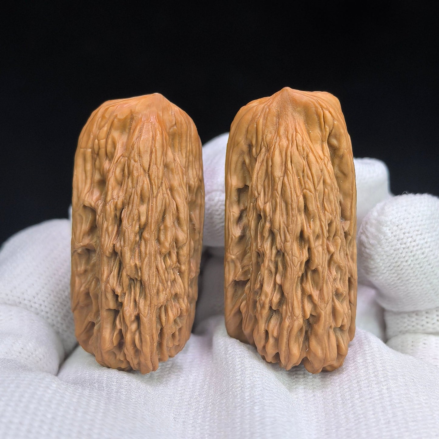 "Penguin Gold Bar" Qie Jintiao QEJT-CG244E Wenwan Walnuts Collector Pair | 21.0mm x 21.0mm | Stock ID: QEJT-CG244E - ThePatinaProject