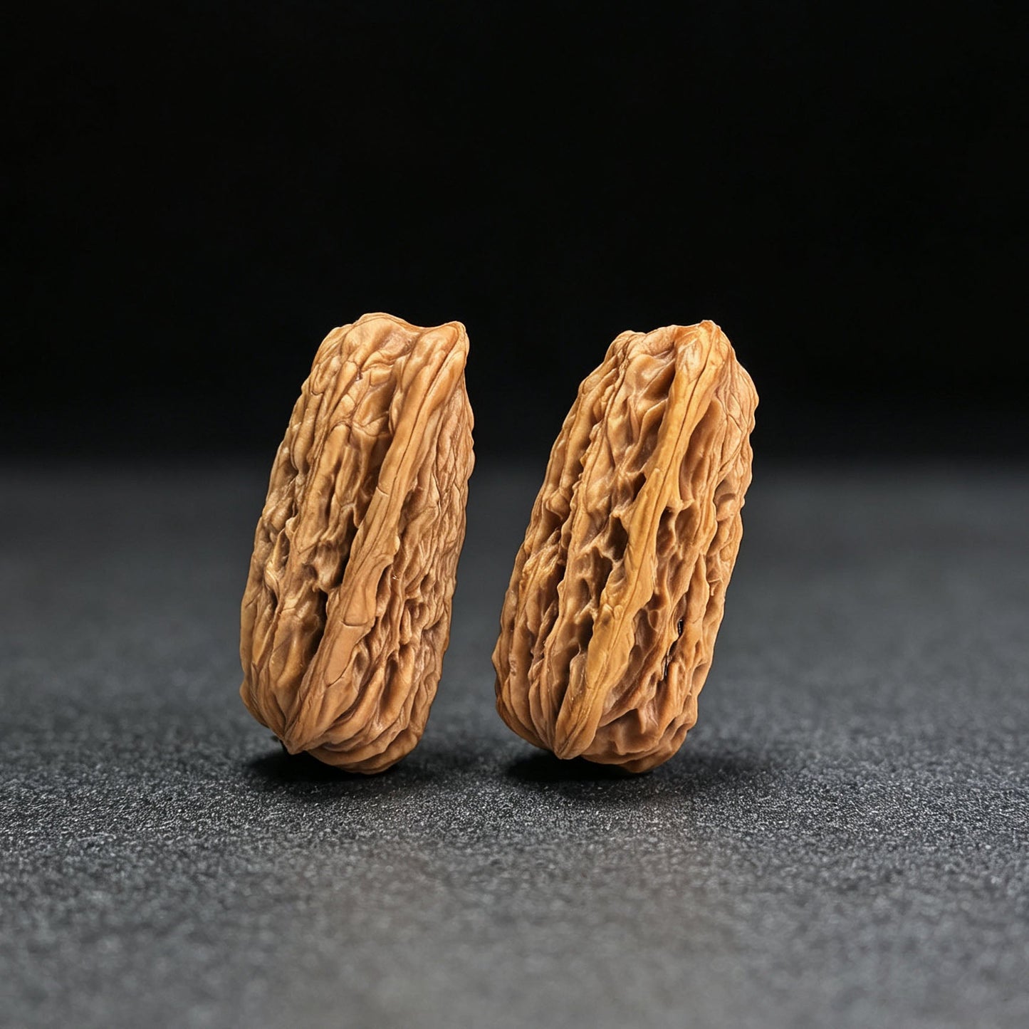 Penguin Gold Bar (Qi’e Jintiao) Scholar Walnut Pair — 22.0mm x 21.0mm | QEJT-CG243E - ThePatinaProject