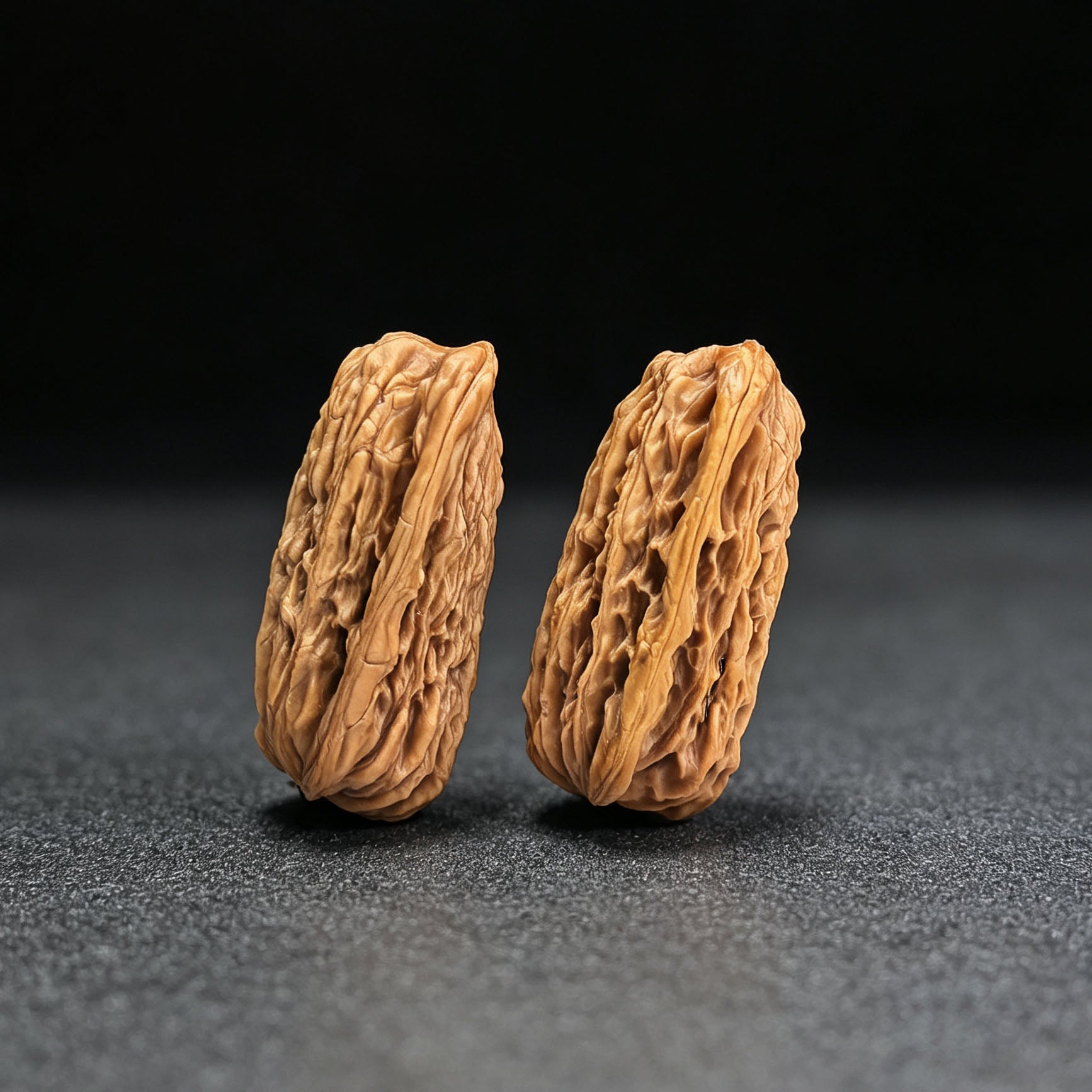 Penguin Gold Bar (Qi’e Jintiao) Scholar Walnut Pair — 22.0mm x 21.0mm | QEJT-CG243E - ThePatinaProject