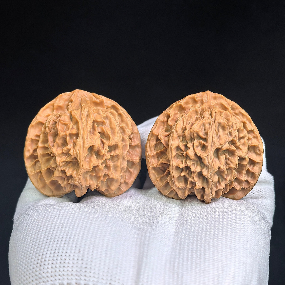"Ping Guo Yuan / Apple Orchard" Heirloom Collection Wenwan Walnuts Pair | 45.0mm x 41.0mm | PGY-1201C - ThePatinaProject
